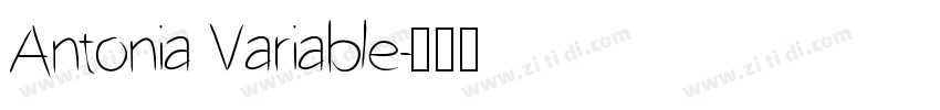 Antonia Variable字体转换